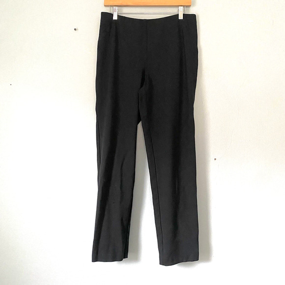 J Jill Ponte Pants Size Medium Black Slim Leg Ankle Stretch Minimalist - Picture 1 of 8